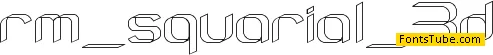 RM Squarial 3D Font