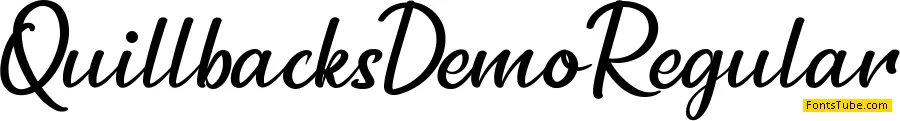 Quillbacks Demo Font