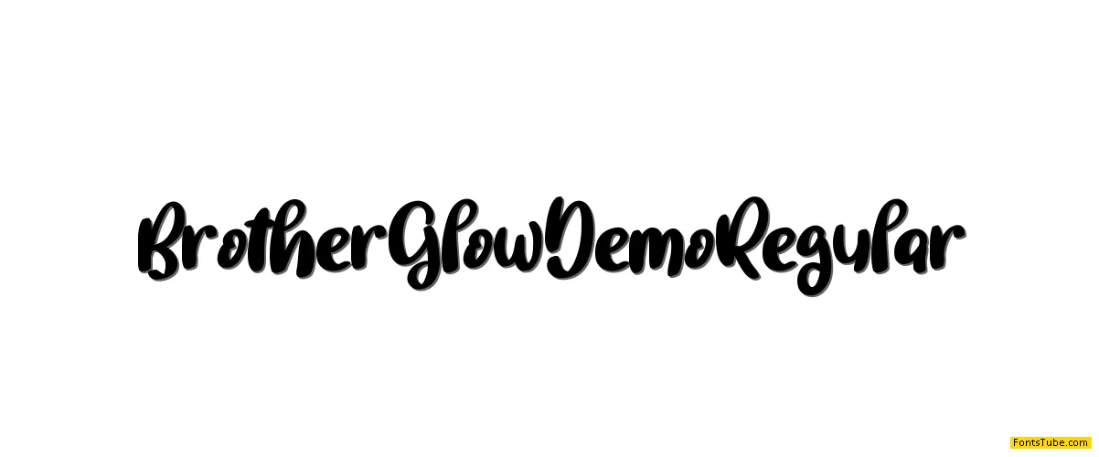 BrotherGlow Demo Font