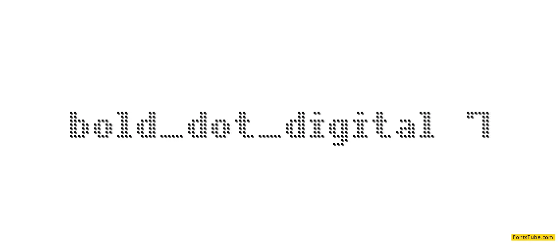 Bold Dot Digital-7 Font