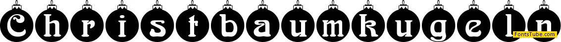 Christbaumkugeln Font