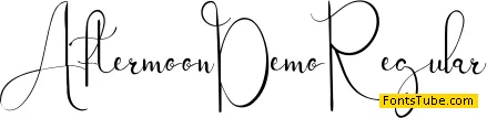 Aftermoon Demo Font