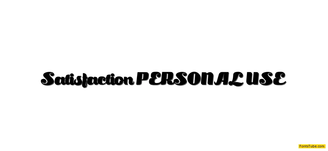 Satisfaction Font