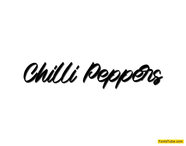 Chilli Peppers - personal use Font