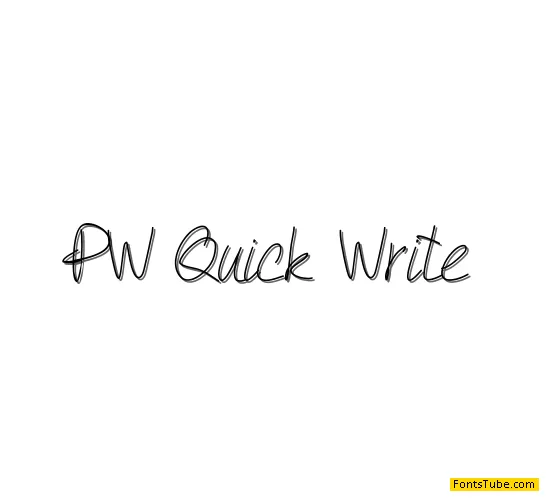 PW Quick Write Font