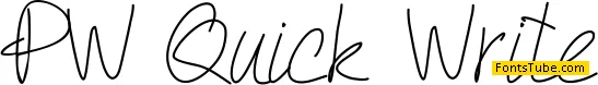 PW Quick Write Font