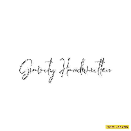 Gravity Handwritten Font