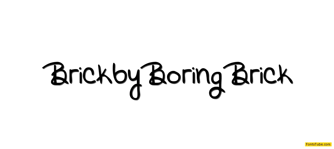 Brick by Boring Brick Font