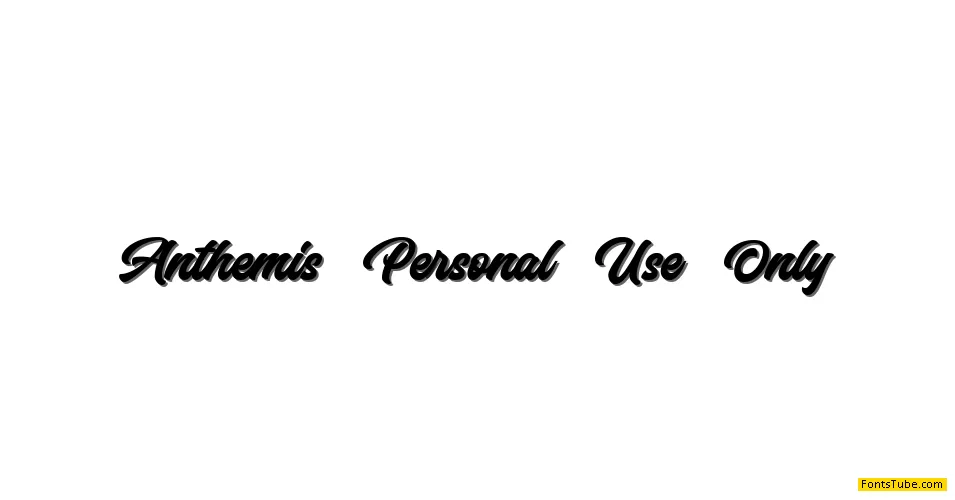 Anthemis Personal Use Only Font