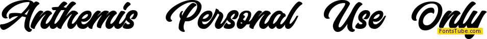 Anthemis Personal Use Only Font