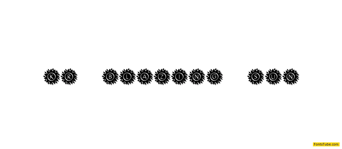 KR Blazing Sun Font
