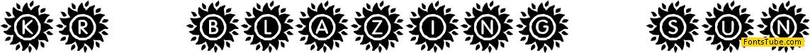 KR Blazing Sun Font