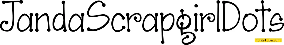 Janda Scrapgirl Dots Font