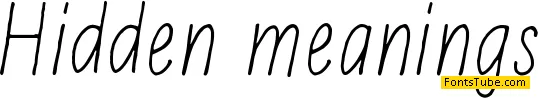 Hidden meanings Font