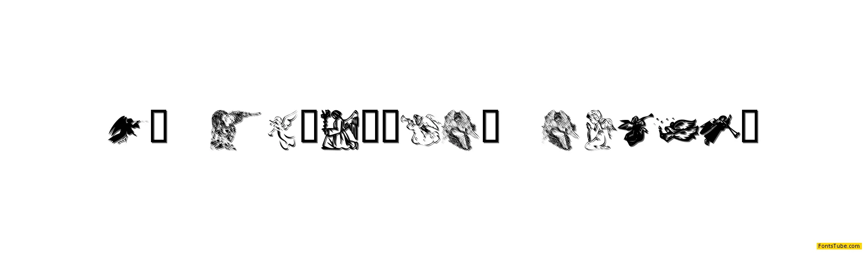 KR Christmas Angels Font