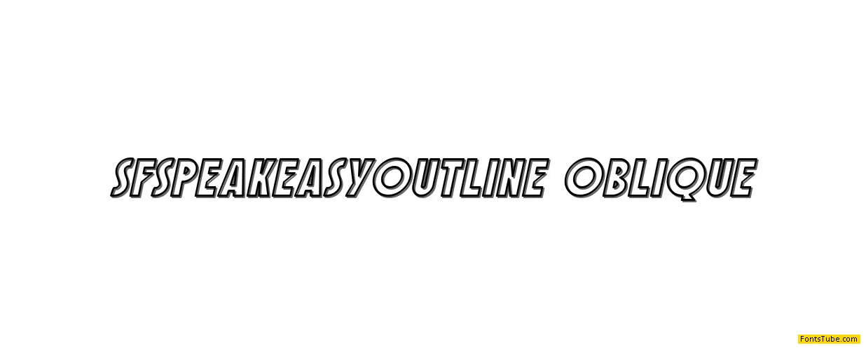 SF Speakeasy Font Family