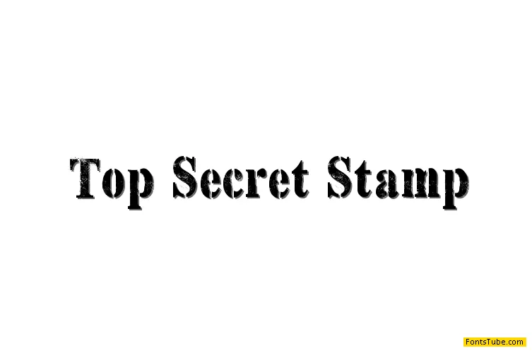 Top Secret Stamp Font