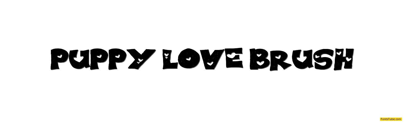 PUPPY LOVE BRUSH Font