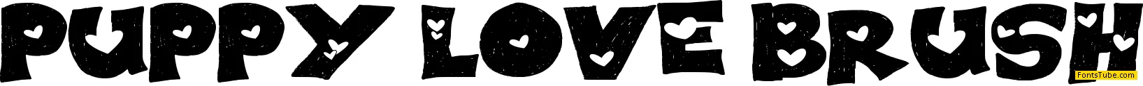 PUPPY LOVE BRUSH Font