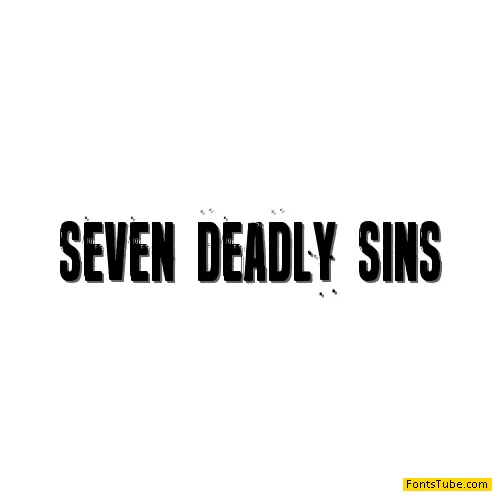 Seven deadly sins Font