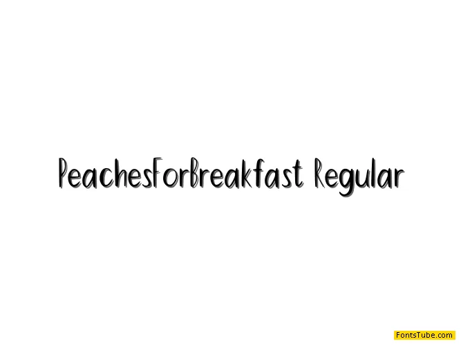 Peaches For Breakfast Font