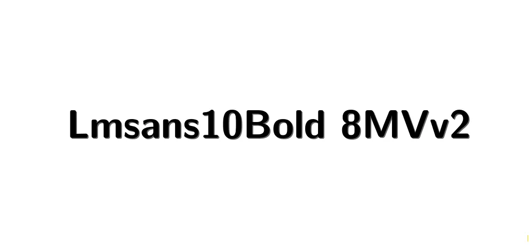 Latin Modern Sans