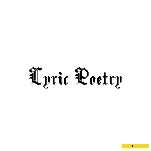 Lyric Poetry Font