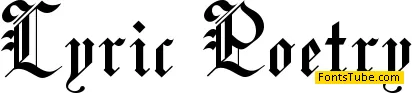 Lyric Poetry Font