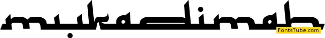 Mukadimah Font