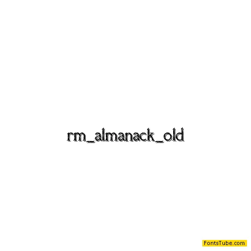 RM Almanack old Font
