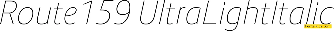 Route 159 Font Family