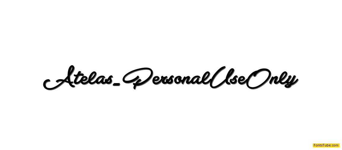 Atelas Personal Use Only Font