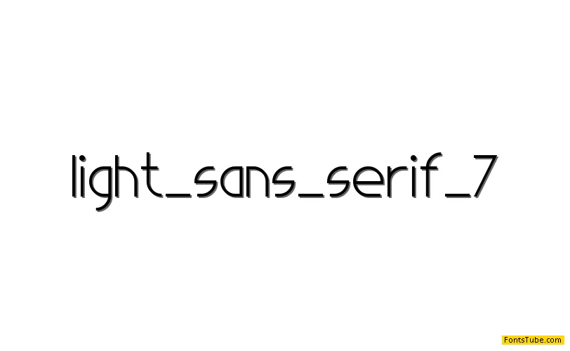 Light Sans Serif 7 Font