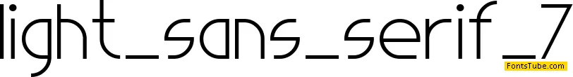 Light Sans Serif 7 Font