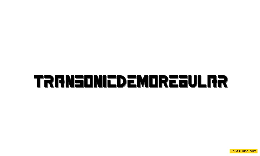 Transonic Demo Font