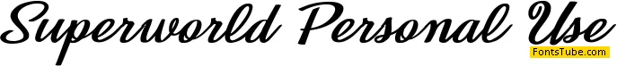 Superworld Personal Use Font