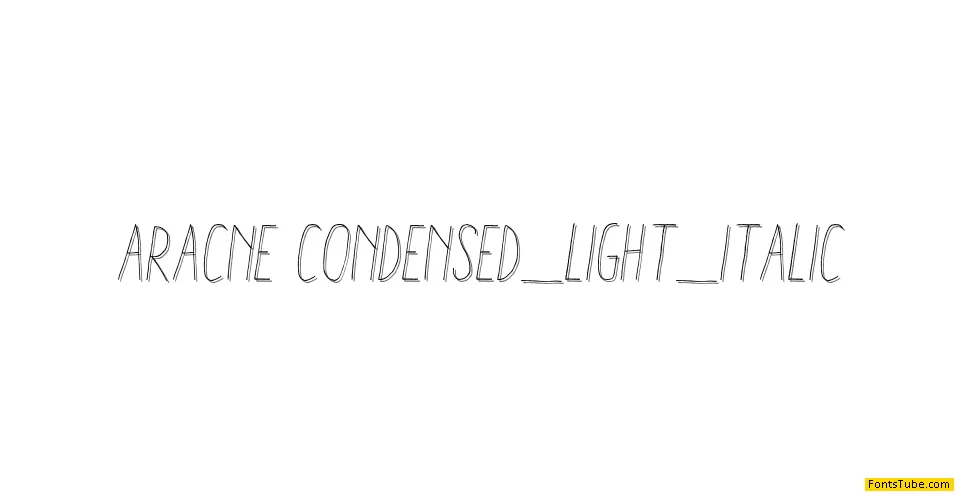 Aracne Condensed Font Family