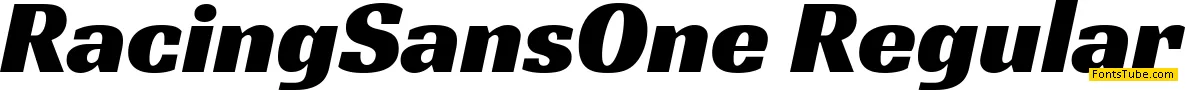 Racing Sans One Font
