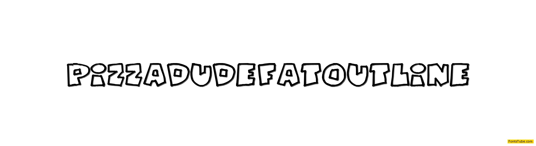 PizzaDude Fat Outline Font