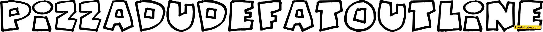 PizzaDude Fat Outline Font