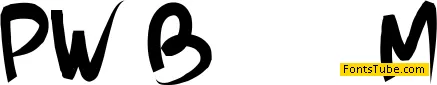 PW Brush Me Font
