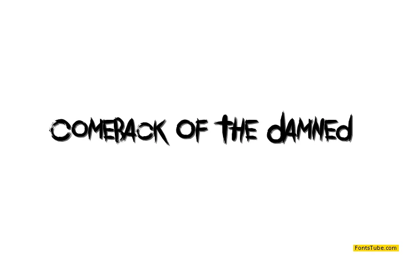 Comeback Of The Damned Font
