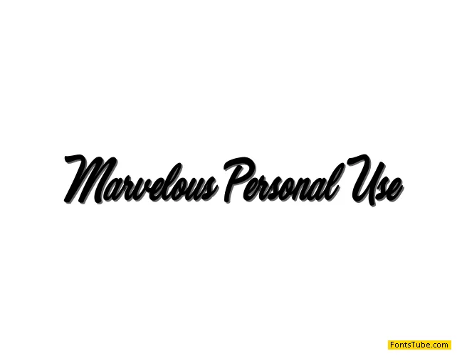 Marvelous Personal Use Font
