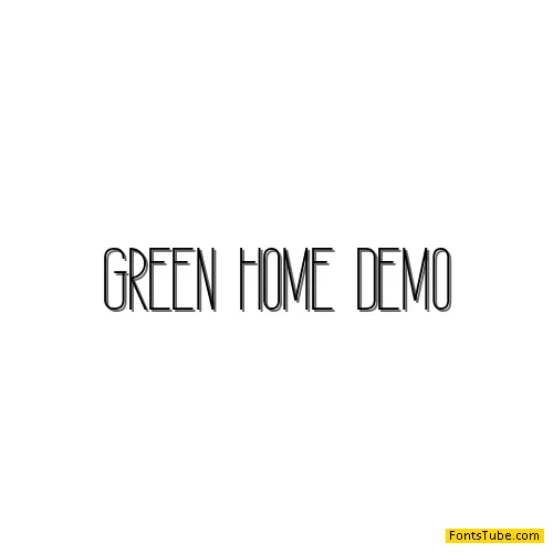 GREEN HOME Font