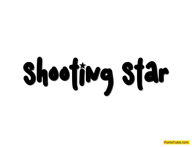 Shooting Star - personal use Font