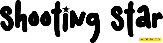 Shooting Star - personal use Font