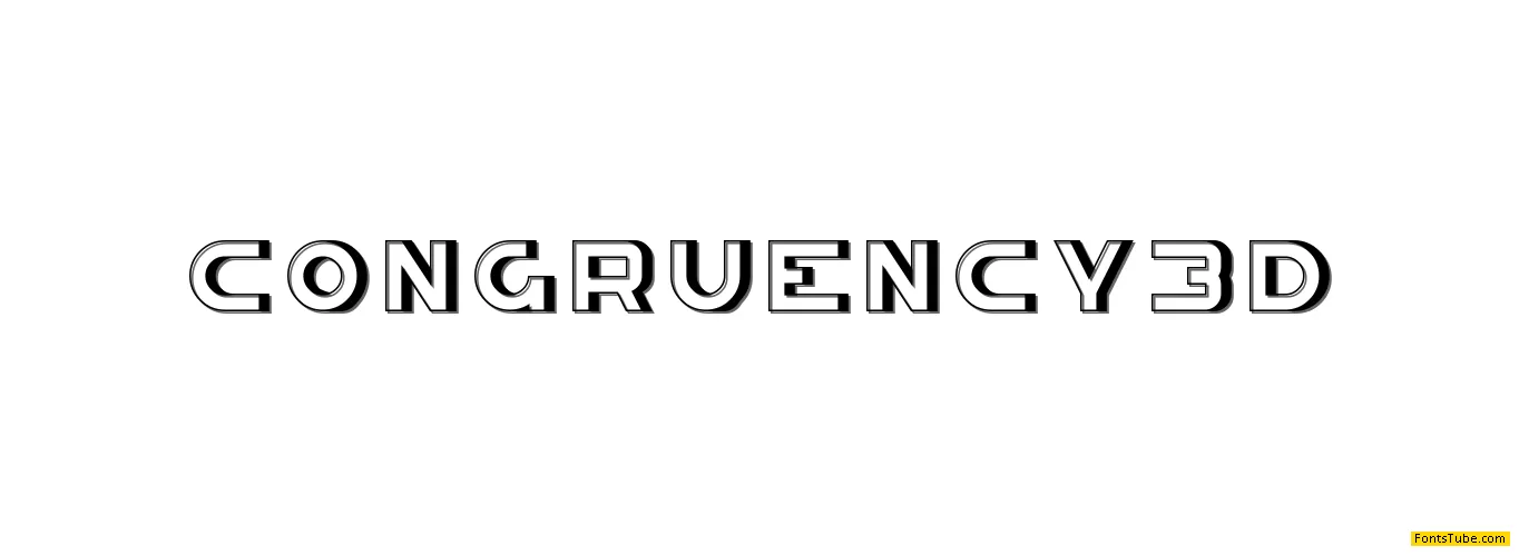 Congruency 3D Font