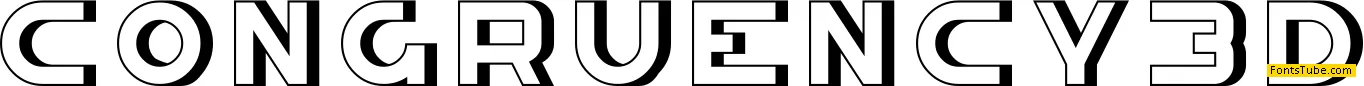 Congruency 3D Font