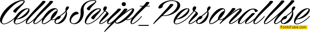 Cellos Script Personal Use Only Font