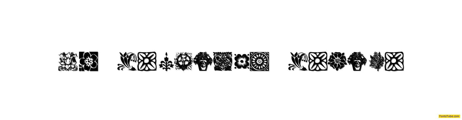 KR Fleurish Floral Font